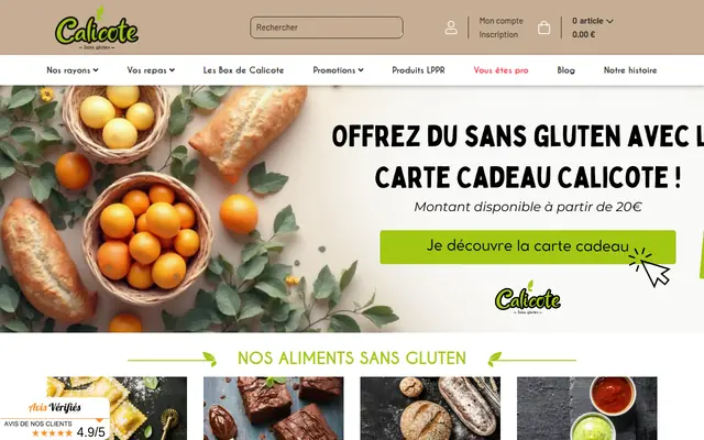 Le site Calicote