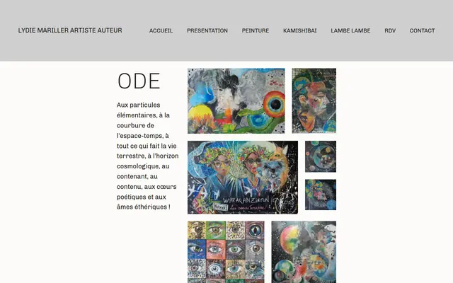 Capture du site Lydie Mariller